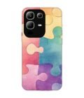 Custom Printed Case Cover for Infinix Note 50X (5G) close up colorful puzzle piece
