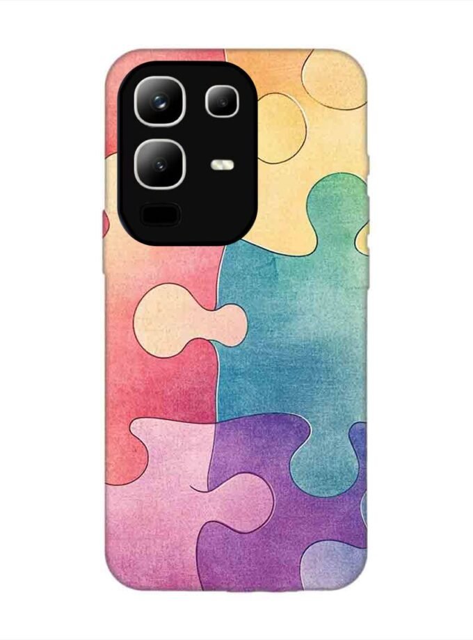 Custom Printed Case Cover for Infinix Note 50X (5G) close up colorful puzzle piece