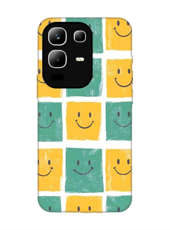Custom Printed Case Cover for Infinix Note 50X (5G) close up pattern smiley faces