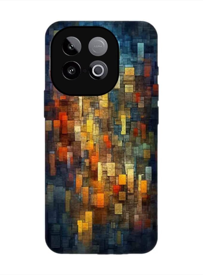 Custom Printed Case Cover for Iqoo Neo 10 (5G) close up colorful mosaic squares shapes