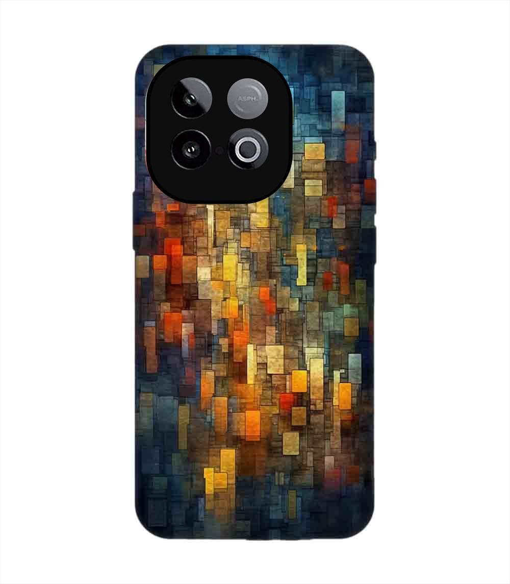 Custom Printed Case Cover for Iqoo Neo 10 (5G) close up colorful mosaic squares shapes