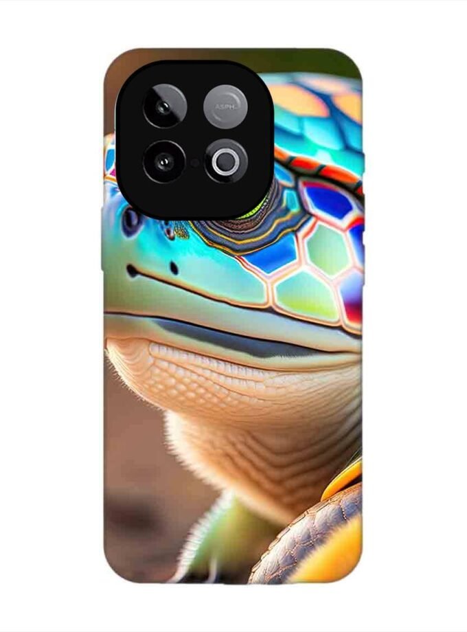 Custom Printed Case Cover for Iqoo Neo 10 (5G) close up cute turtle