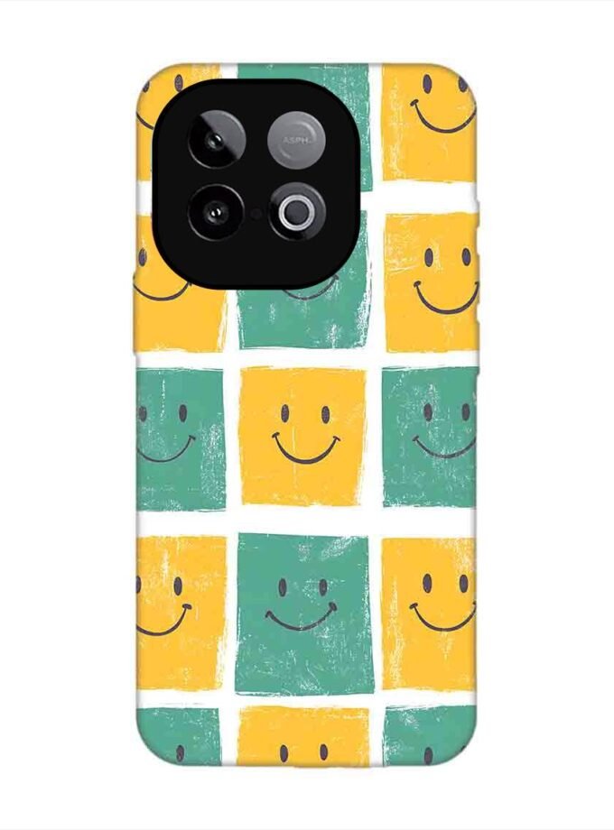 Custom Printed Case Cover for Iqoo Neo 10 (5G) close up pattern smiley faces