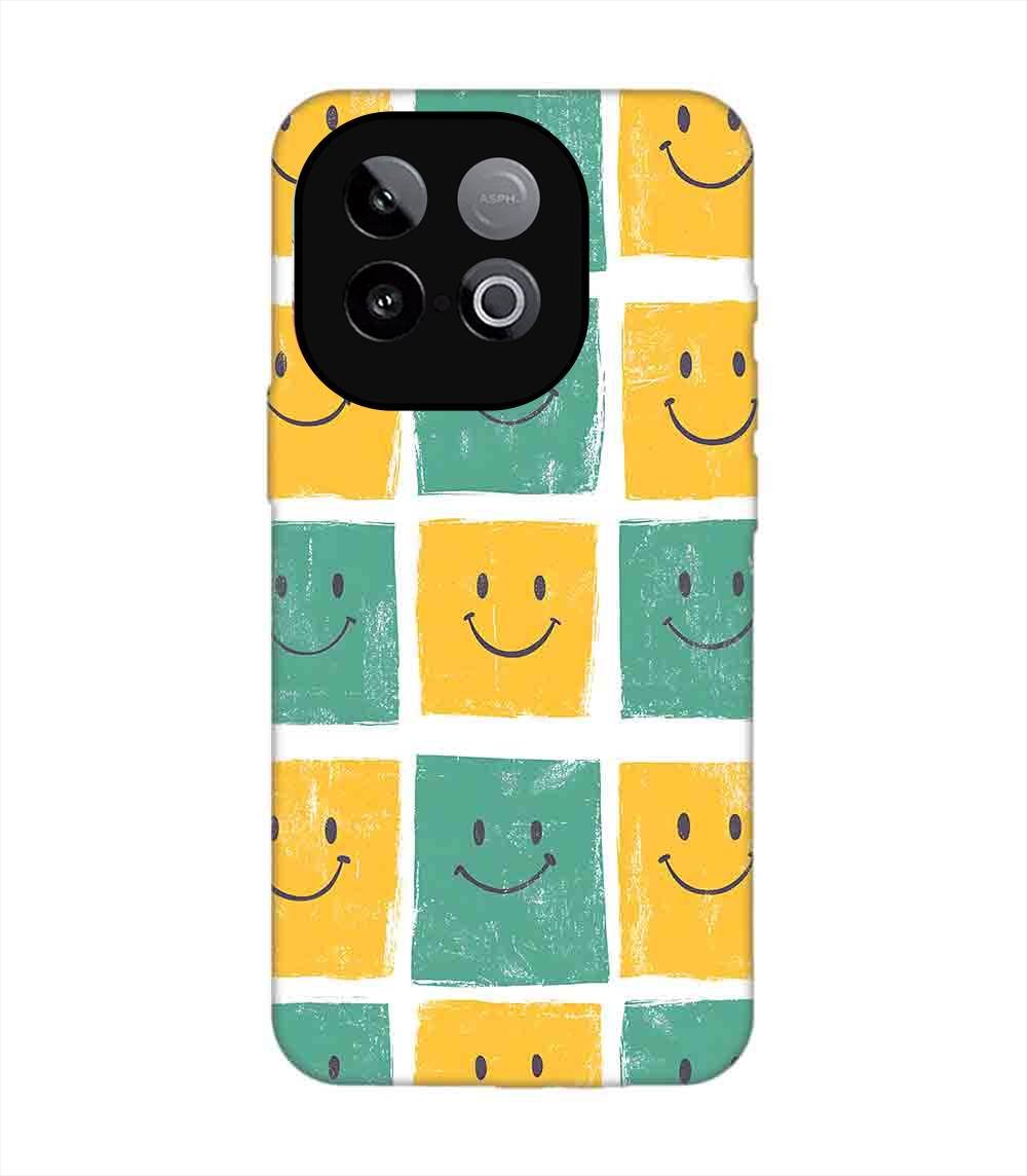 Custom Printed Case Cover for Iqoo Neo 10 (5G) close up pattern smiley faces