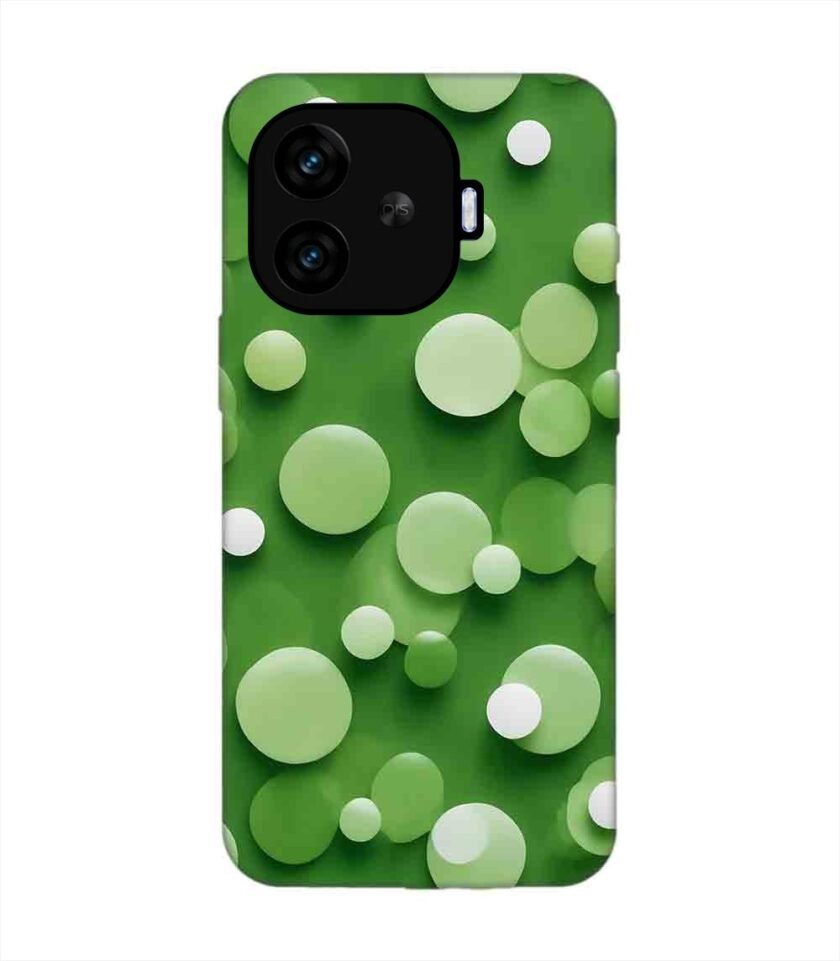 Custom Printed Case Cover for Iqoo Neo 10R (5G) close up green background with white polka dots