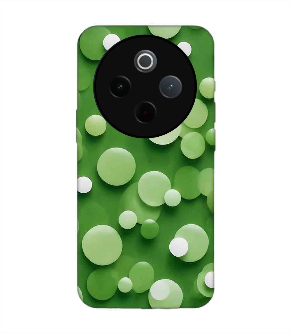Custom Printed Case Cover for Iqoo Z10 (5G) close up green background with white polka dots