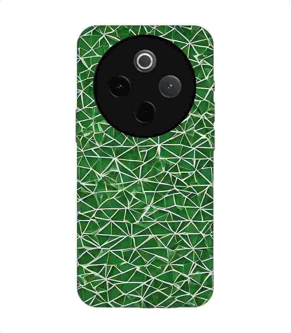 Custom Printed Case Cover for Iqoo Z10 (5G) close up green white geometric pattern