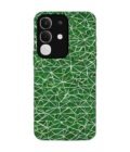 Custom Printed Case Cover for Iqoo Z10X (5G) close up green white geometric pattern