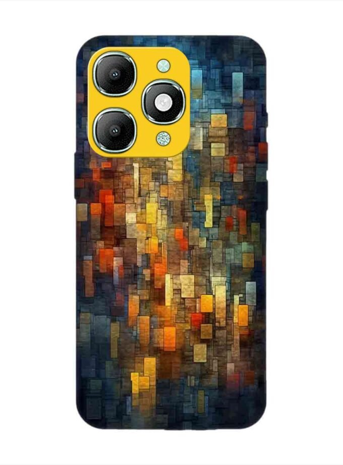 Custom Printed Case Cover for Itel A90 close up colorful mosaic squares shapes