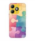 Custom Printed Case Cover for Itel A90 close up colorful puzzle piece