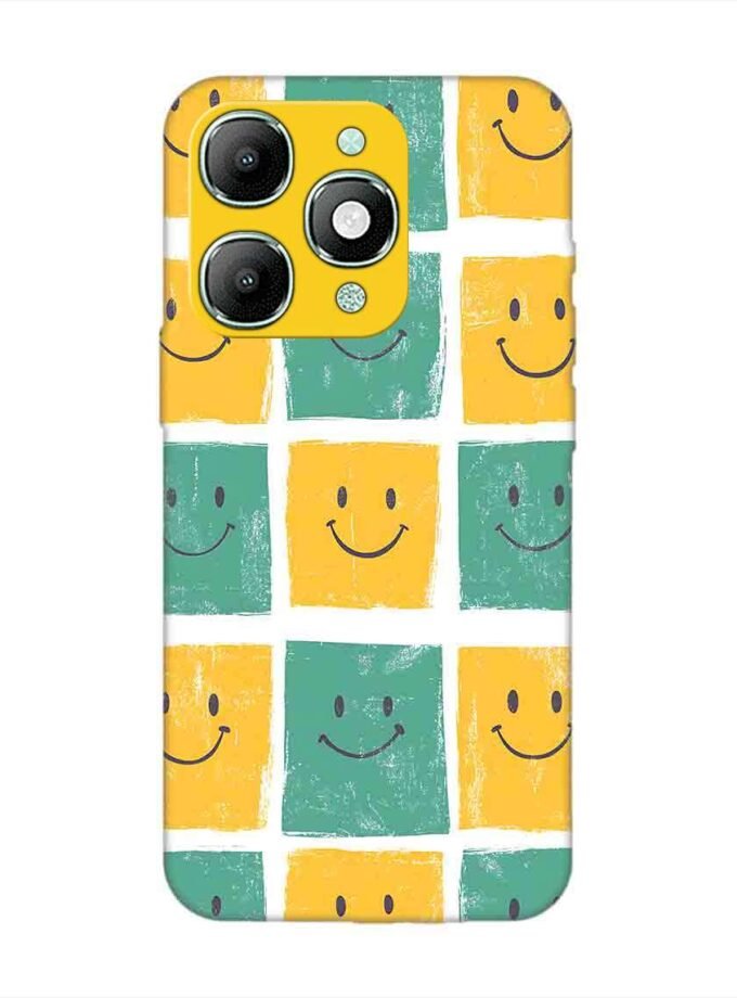 Custom Printed Case Cover for Itel A90 close up pattern smiley faces