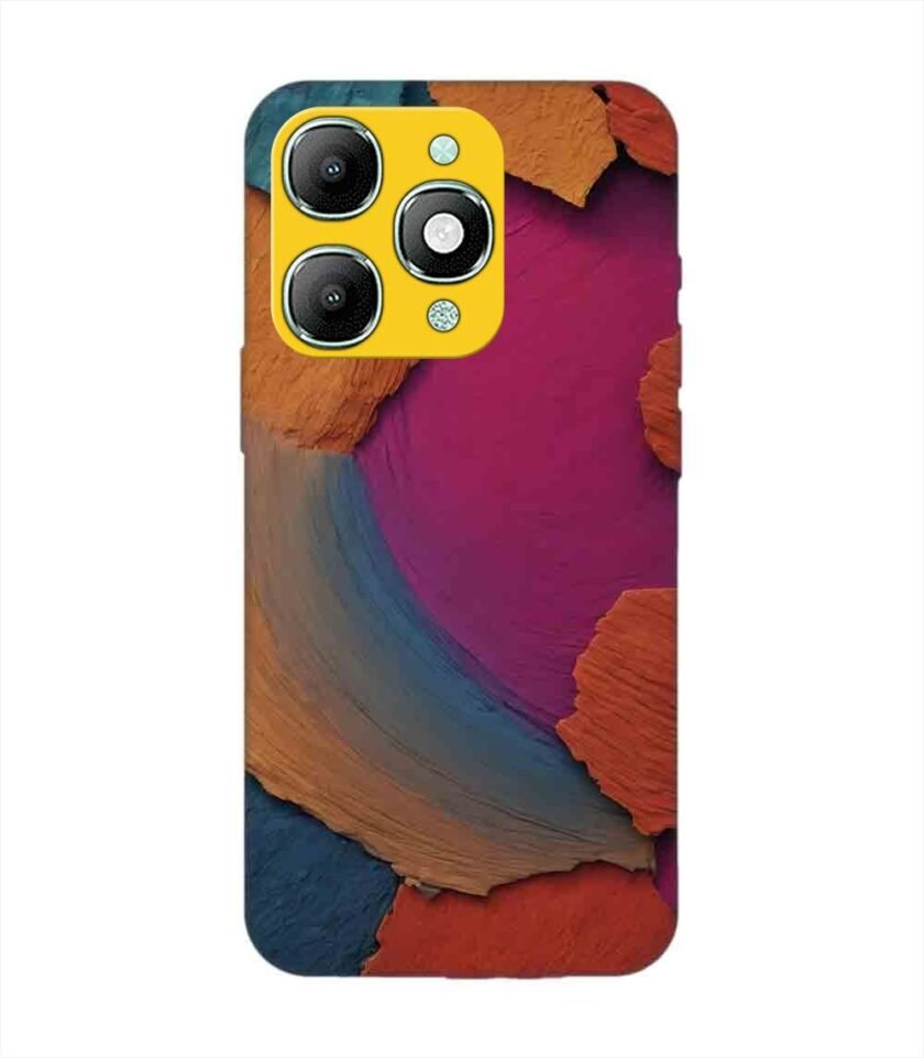 Custom Printed Case Cover for Itel A90 closeup color textured surface