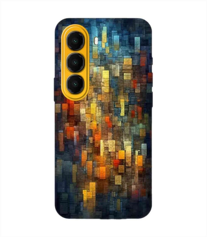 Custom Printed Case Cover for Itel A95 (5G) close up colorful mosaic squares shapes