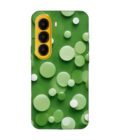 Custom Printed Case Cover for Itel A95 (5G) close up green background with white polka dots