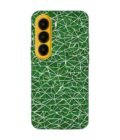 Custom Printed Case Cover for Itel A95 (5G) close up green white geometric pattern