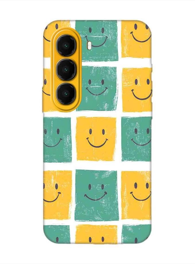 Custom Printed Case Cover for Itel A95 (5G) close up pattern smiley faces