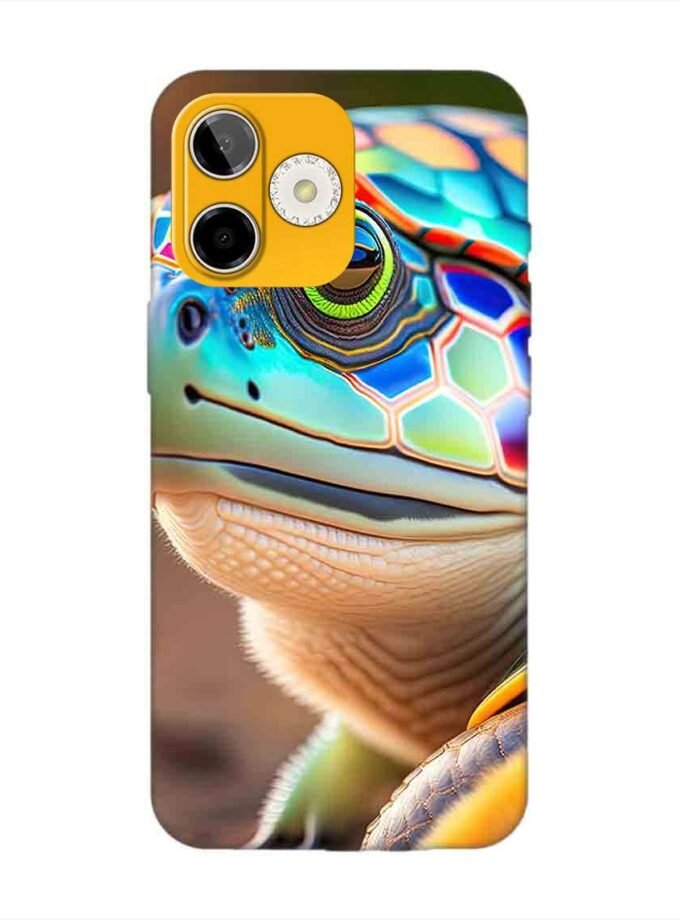 Custom Printed Case Cover for Lava Shark (5G) close up cute turtle