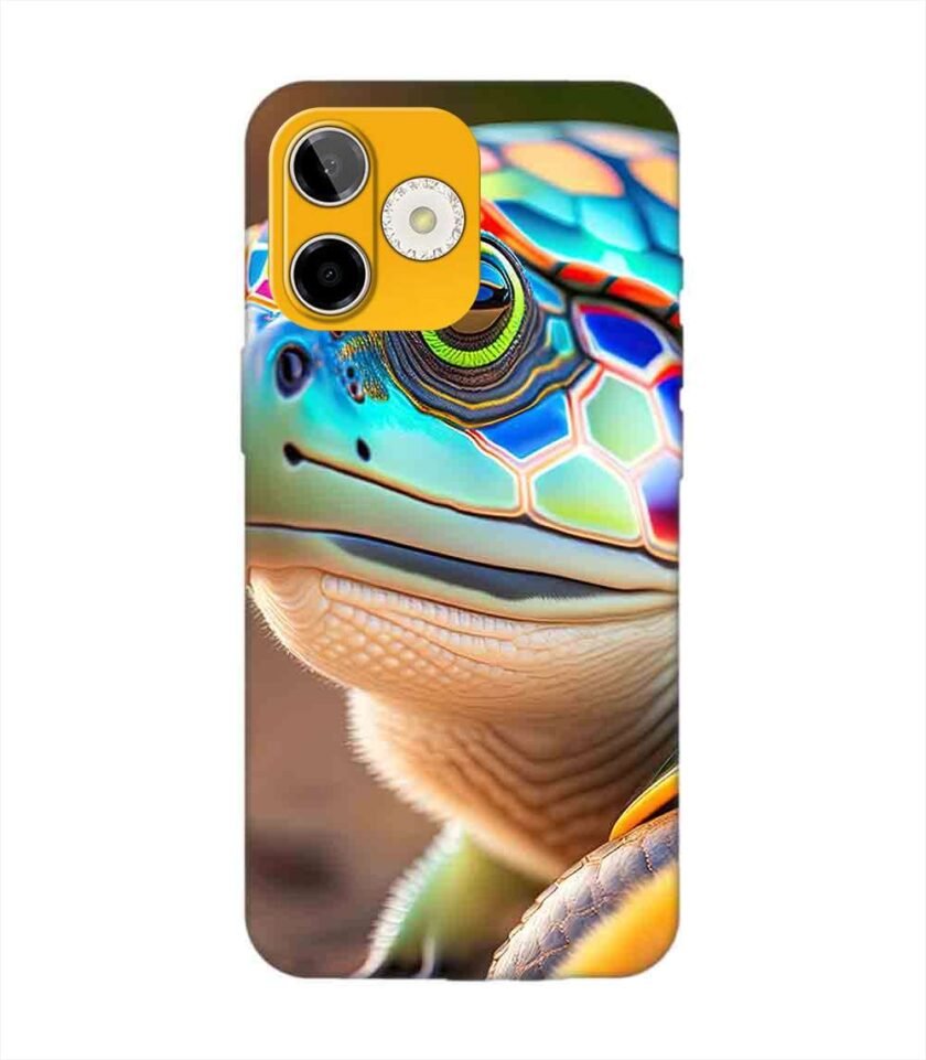 Custom Printed Case Cover for Lava Shark (5G) close up cute turtle