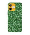 Custom Printed Case Cover for Lava Shark (5G) close up green white geometric pattern
