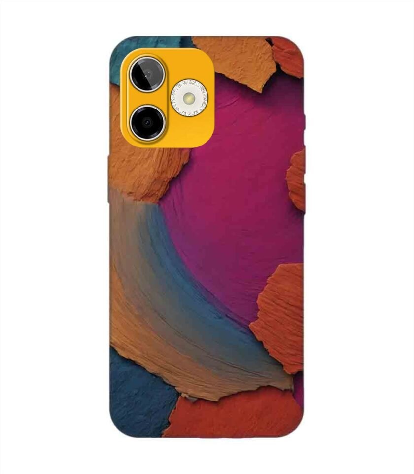 Custom Printed Case Cover for Lava Shark (5G) closeup color textured surface