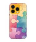 Custom Printed Case Cover for Lava Shark close up colorful puzzle piece