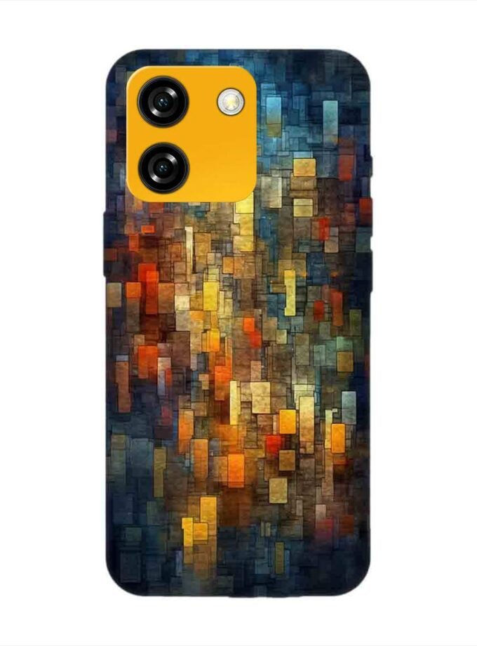 Custom Printed Case Cover for Lava Yuva Smart close up colorful mosaic squares shapes