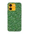 Custom Printed Case Cover for Lava Yuva Smart close up green white geometric pattern