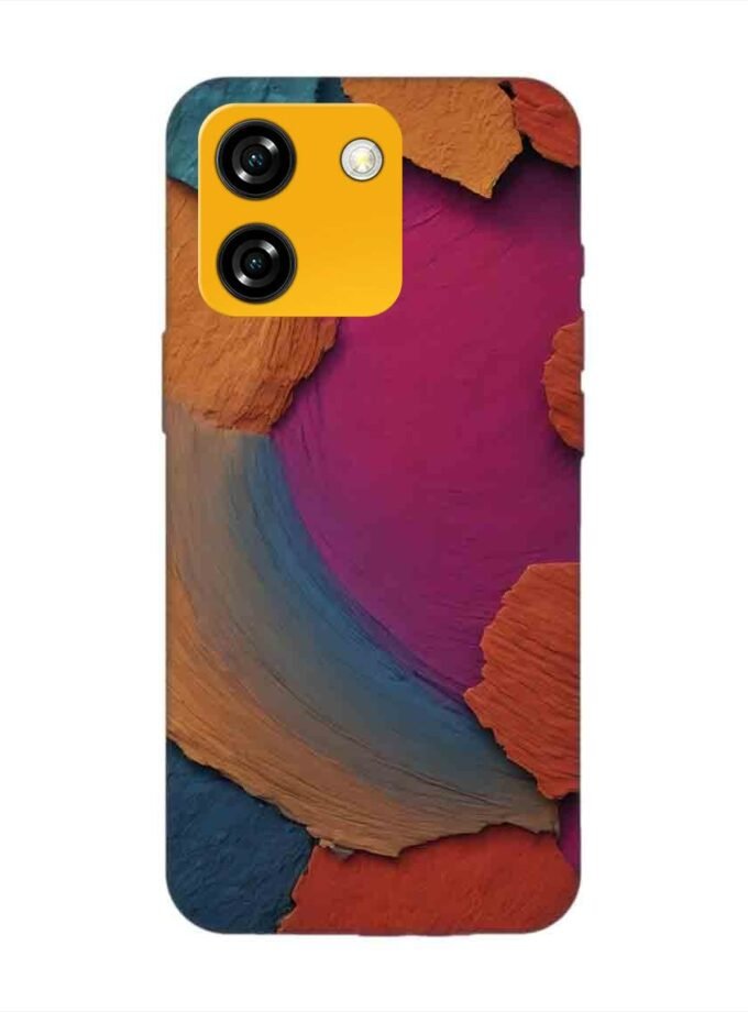 Custom Printed Case Cover for Lava Yuva Smart closeup color textured surface