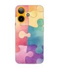 Custom Printed Case Cover for Lava Yuva Star 2 (4G) close up colorful puzzle piece