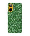 Custom Printed Case Cover for Lava Yuva Star 2 (4G) close up green white geometric pattern