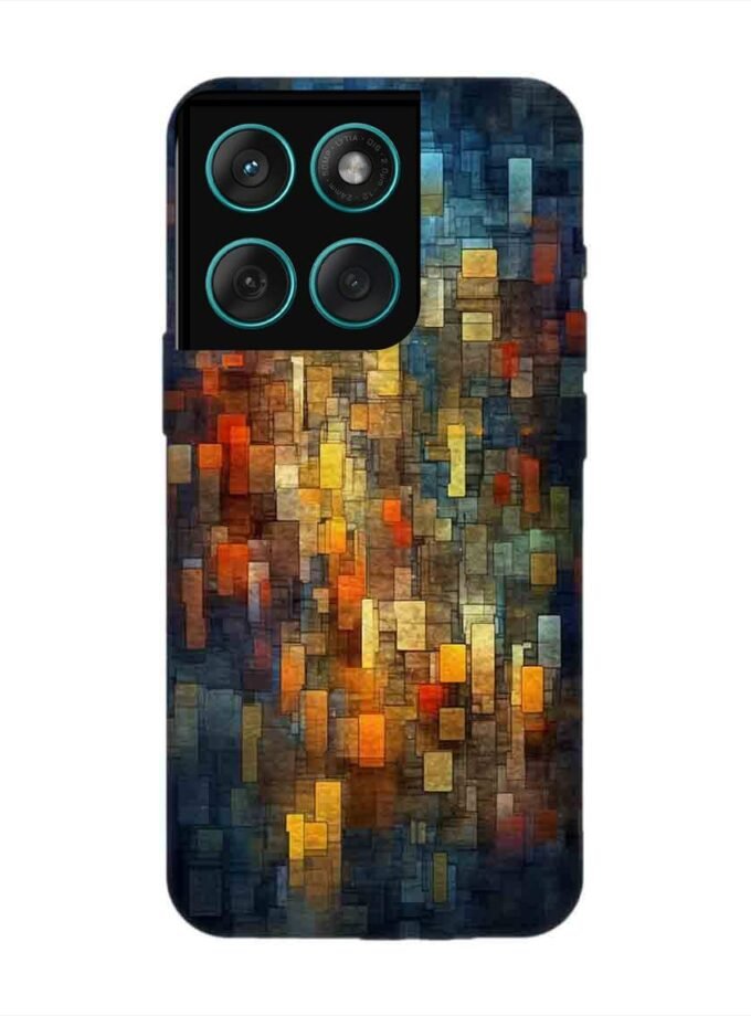 Custom Printed Case Cover for Motorola Moto Edge 60 Fusion (5G) close up colorful mosaic squares shapes