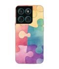 Custom Printed Case Cover for Motorola Moto Edge 60 Fusion (5G) close up colorful puzzle piece