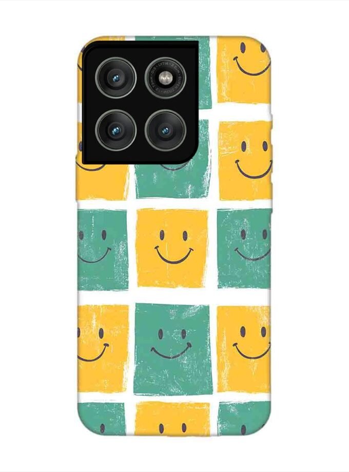 Custom Printed Case Cover for Motorola Moto Edge 60 Pro (5G) close up pattern smiley faces