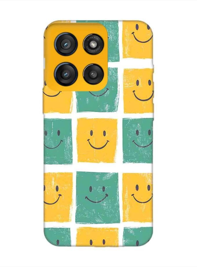 Custom Printed Case Cover for Motorola Moto Edge 60 Stylus close up pattern smiley faces
