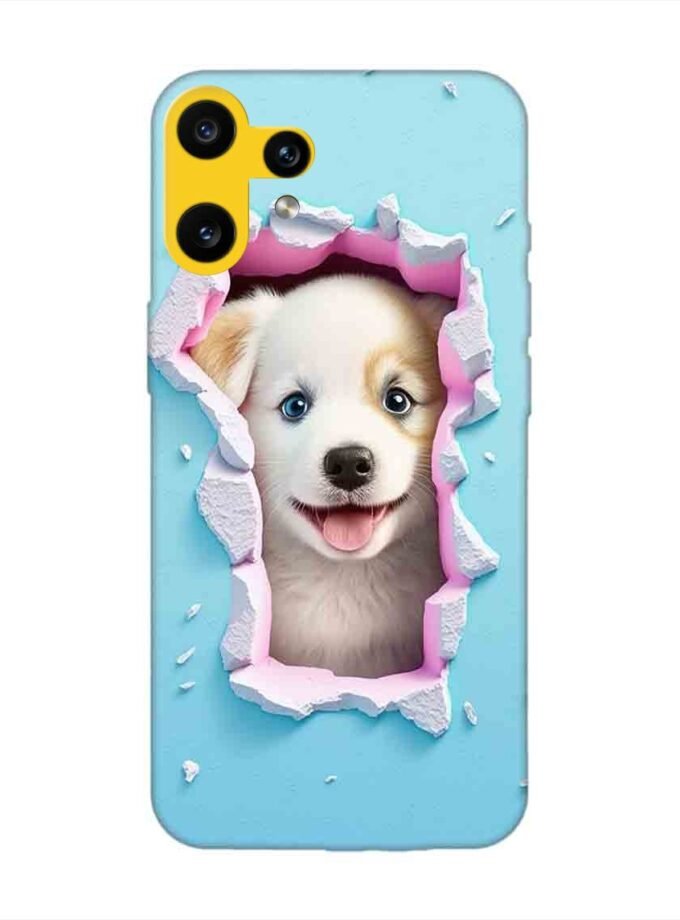 Custom Printed Case Cover for Nothing CMF Phone 2 Pro (5G) close up dog looking out hole wall