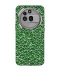 Custom Printed Case Cover for Nothing Phone 3A Pro close up green white geometric pattern