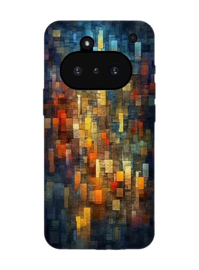Custom Printed Case Cover for Nothing Phone 3A close up colorful mosaic squares shapes