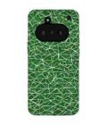 Custom Printed Case Cover for Nothing Phone 3A close up green white geometric pattern