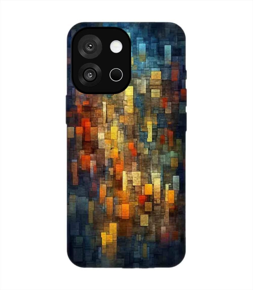 Custom Printed Case Cover for Oneplus 13S (5G) close up colorful mosaic squares shapes