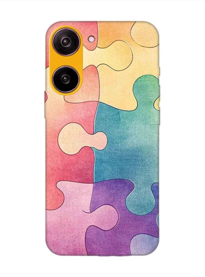 Custom Printed Case Cover for Oneplus Nord Ce 5 (5G) close up colorful puzzle piece