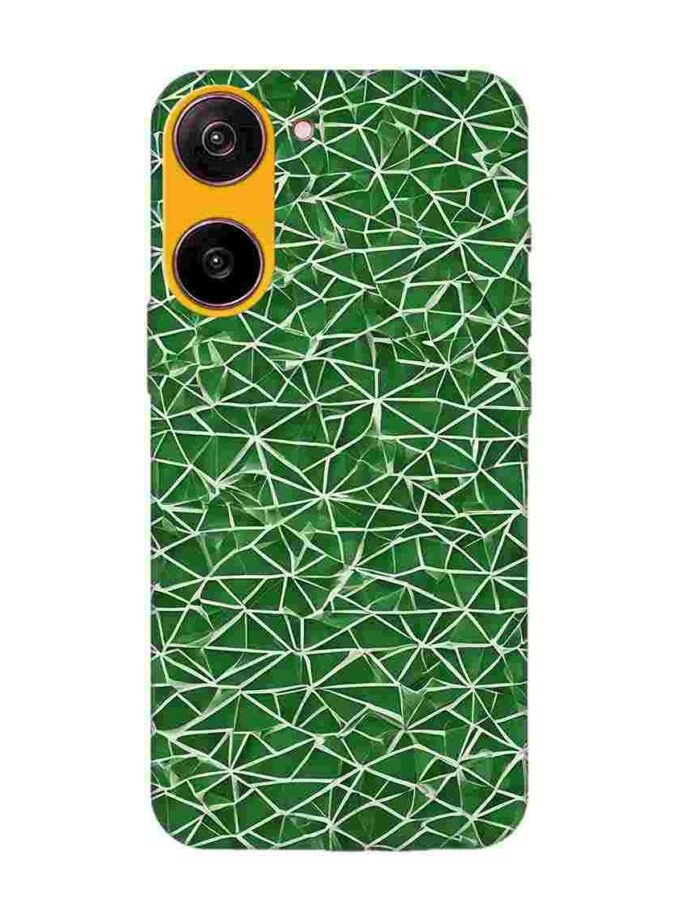 Custom Printed Case Cover for Oneplus Nord Ce 5 (5G) close up green white geometric pattern