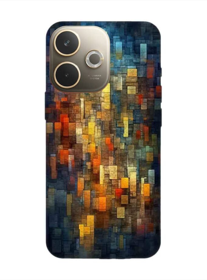 Custom Printed Case Cover for Oppo A5 Pro (5G) close up colorful mosaic squares shapes