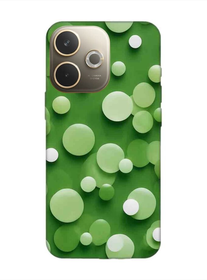 Custom Printed Case Cover for Oppo A5 Pro (5G) close up green background with white polka dots
