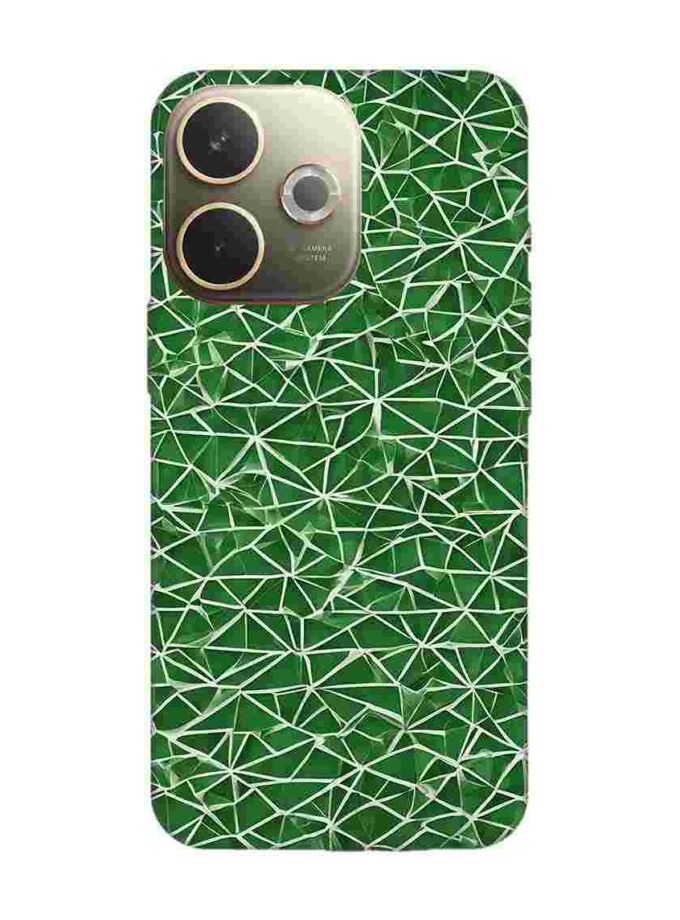 Custom Printed Case Cover for Oppo A5 Pro (5G) close up green white geometric pattern