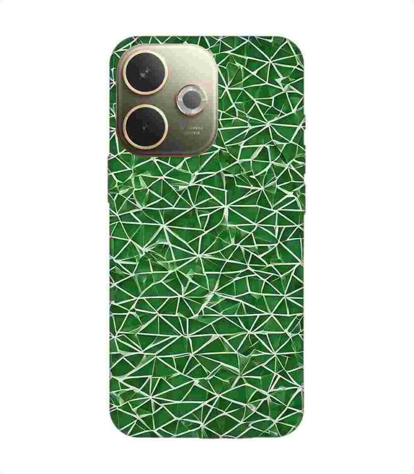Custom Printed Case Cover for Oppo A5 Pro (5G) close up green white geometric pattern