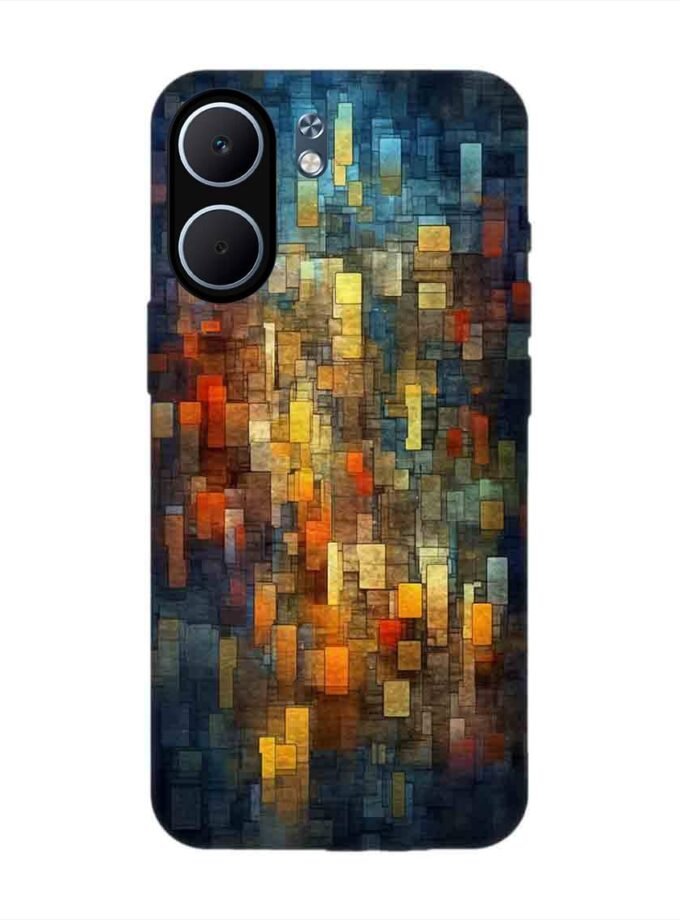 Custom Printed Case Cover for Oppo A5X (5G) close up colorful mosaic squares shapes
