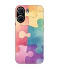 Custom Printed Case Cover for Oppo A5X (5G) close up colorful puzzle piece