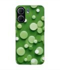 Custom Printed Case Cover for Oppo A5X (5G) close up green background with white polka dots