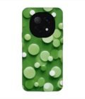 Custom Printed Case Cover for Oppo F29 (5G) close up green background with white polka dots