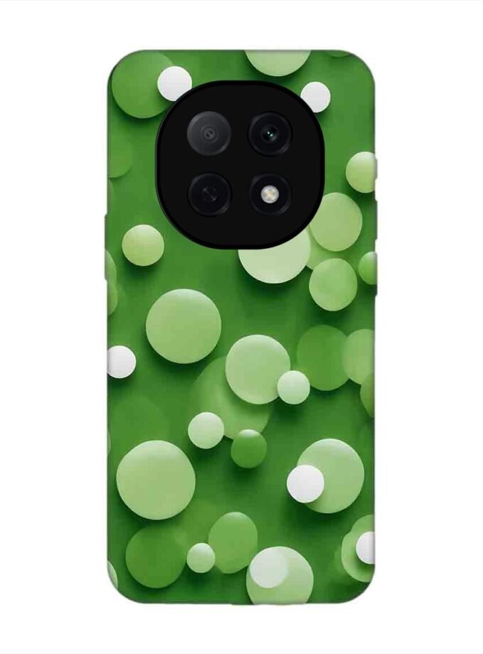 Custom Printed Case Cover for Oppo F29 (5G) close up green background with white polka dots
